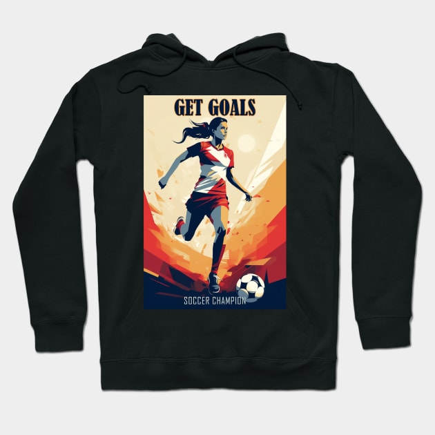 FIFA Women World Cup Poster Hoodie by GreenMary Design